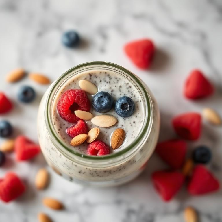 Pudín de chía con frutos rojos