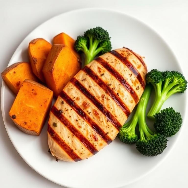 Pollo a la plancha con vegetales