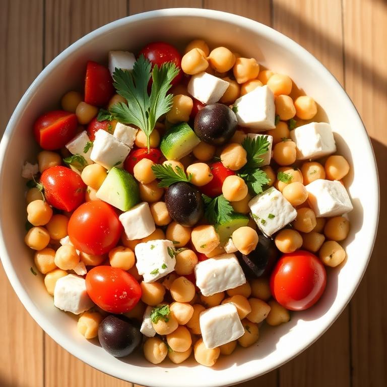 Ensalada mediterránea de garbanzos